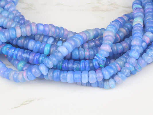 Purple Ethiopian Opal 3mm Smooth Rondelles
