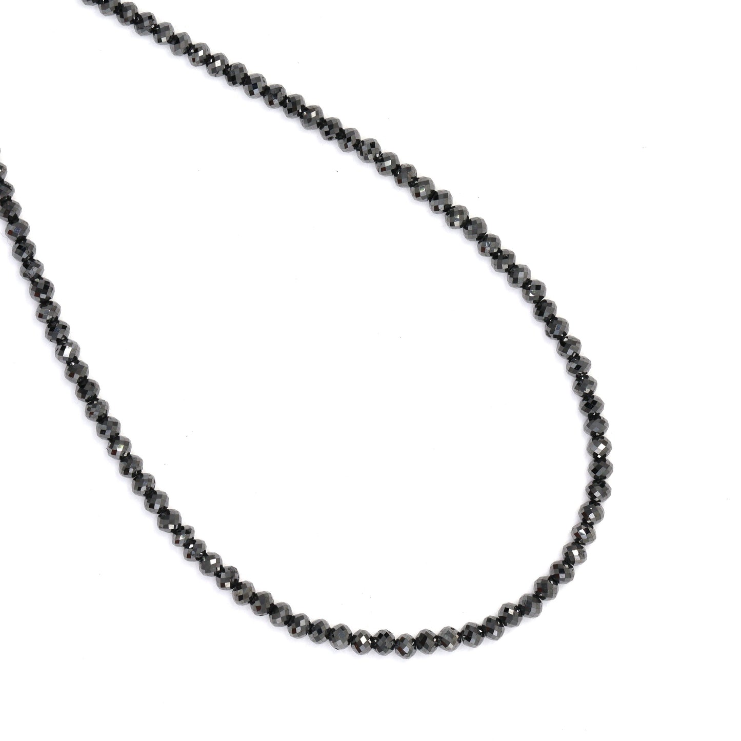 Black Diamond 2mm Faceted Rondelles