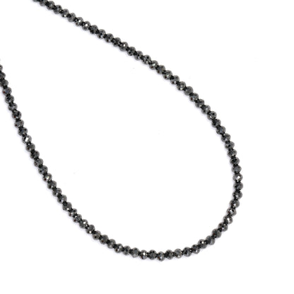 Black Diamond 2mm Faceted Rondelles