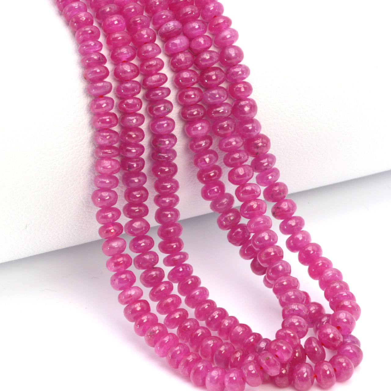 Pink Sapphire 3mm Smooth Rondelles