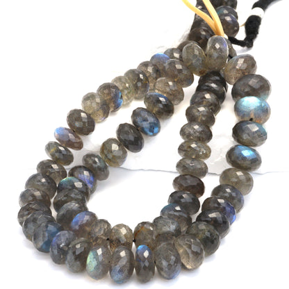 AA Blue Labradorite 10mm Faceted Rondelles