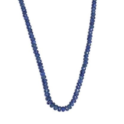 Royal Blue Sapphire 2.5mm - 4mm Hand Faceted Rondelles Bead Strand
