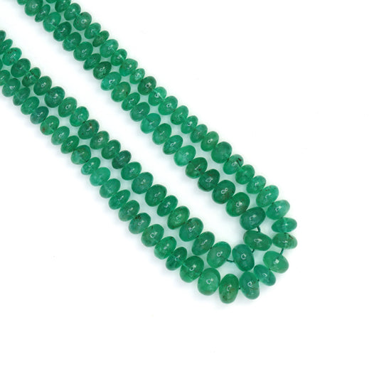 Green Emerald 3.5mm Smooth Rondelles