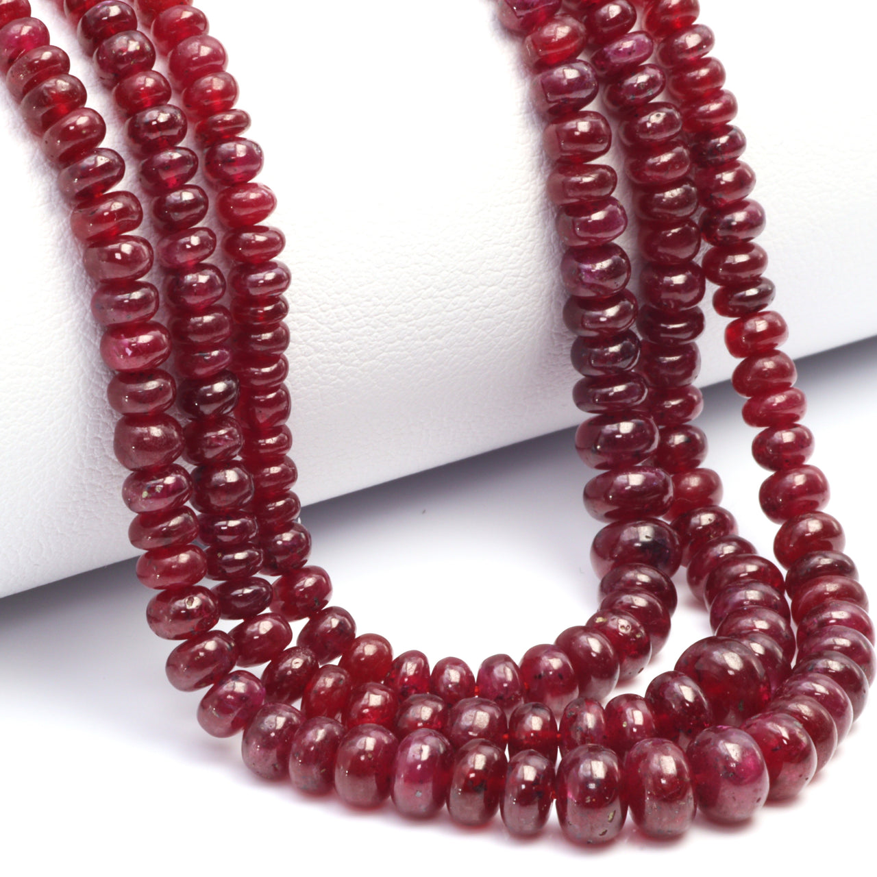 Red Ruby 3mm Smooth Rondelles