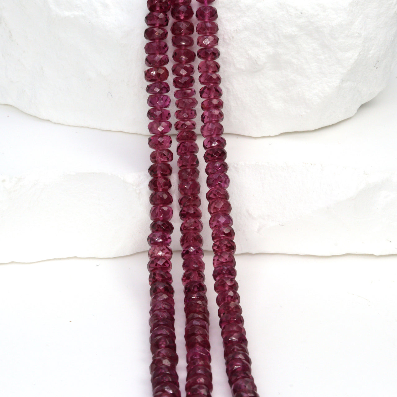 AAA Rhodolite Garnet 4mm Faceted Rondelles