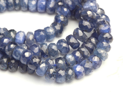 Blue Sapphire 3.5mm Faceted Rondelles
