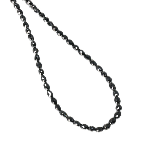 Black Diamond 3.5x2.5mm – 4x3mm Faceted Drums Bead Strand