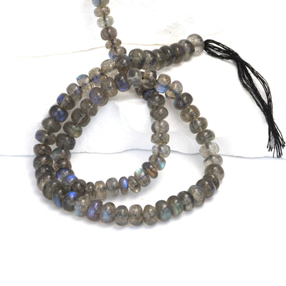 Blue Labradorite 5mm Smooth Rondelles