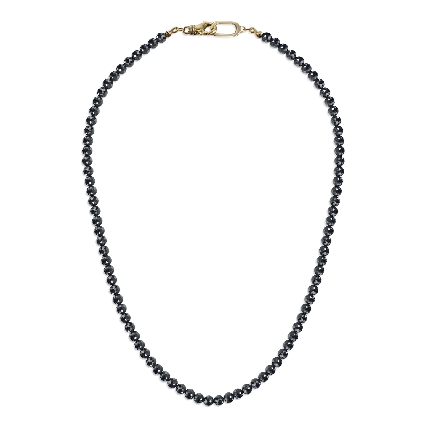18k Black Diamond Bead Necklace