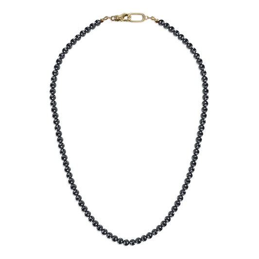 18k Black Diamond Bead Necklace