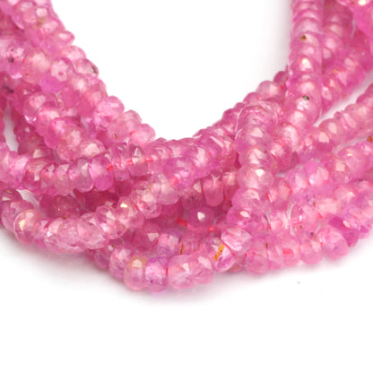 Pink Sapphire 2mm Faceted Rondelles
