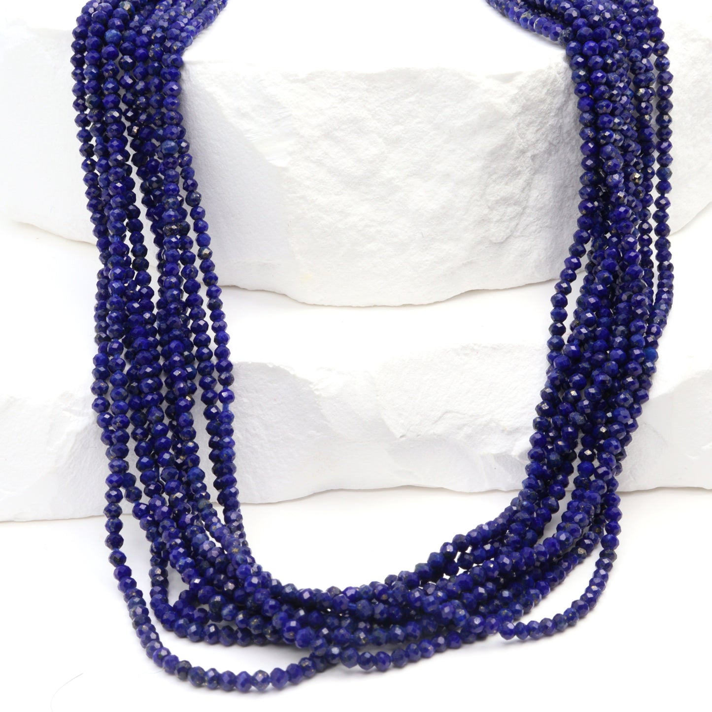 Royal Blue Lapis Lazuli 1.8mm Faceted Rounds