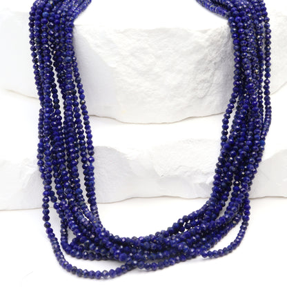 Royal Blue Lapis Lazuli 1.8mm Faceted Rounds
