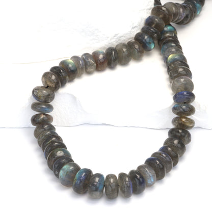 Blue Labradorite 10mm Smooth Rondelles