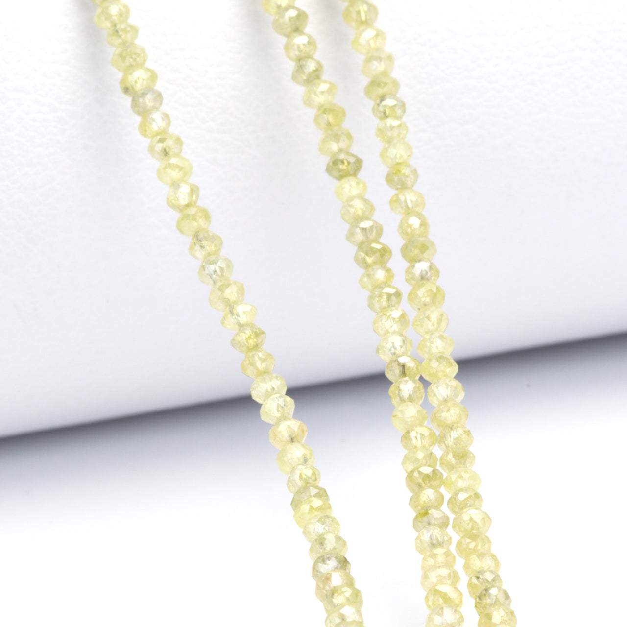 Champagne Diamond 2mm Faceted Rondelles