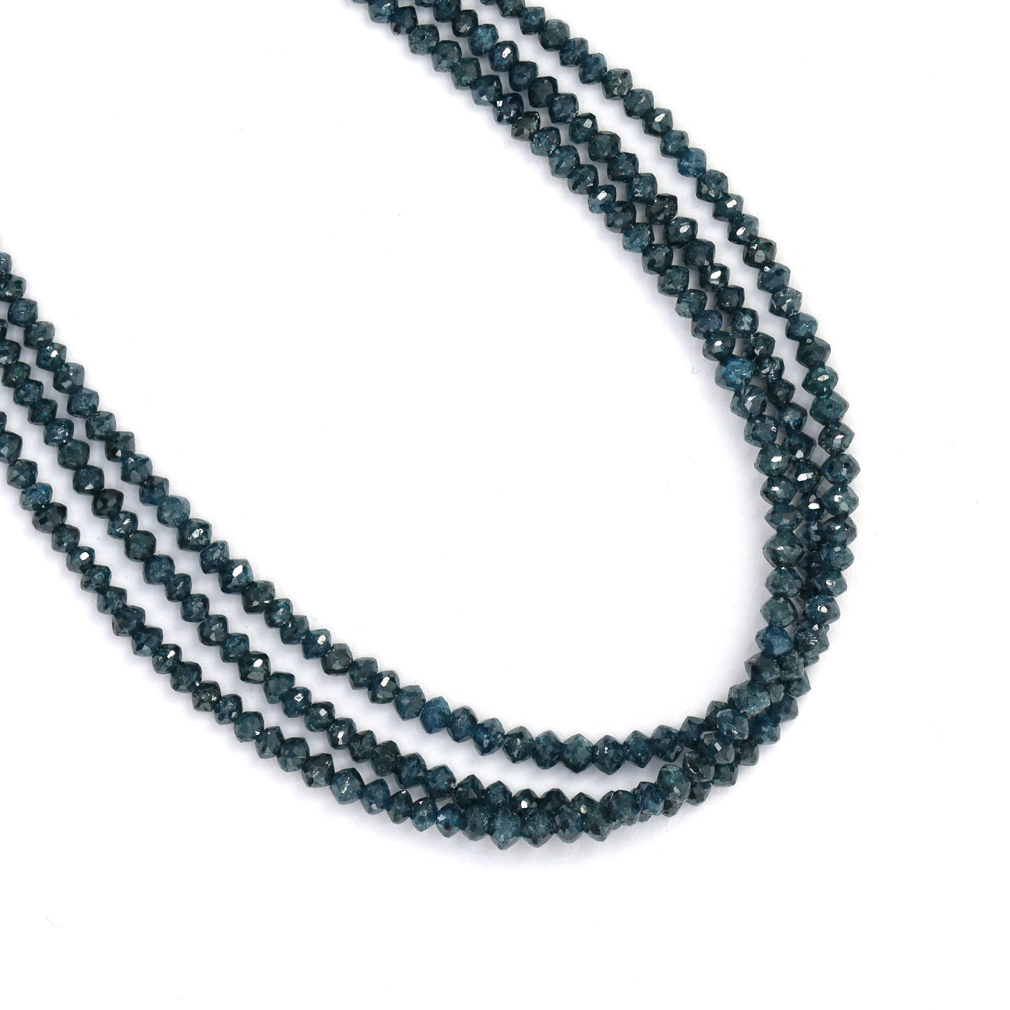 Blue Diamond 1.6mm Faceted Rondelles