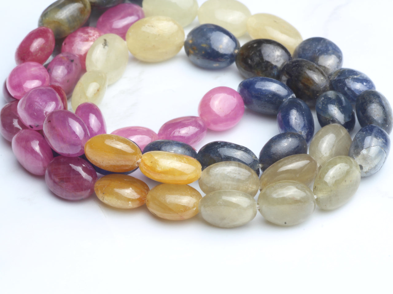 Multi Sapphire 5x7mm Smooth Ovals