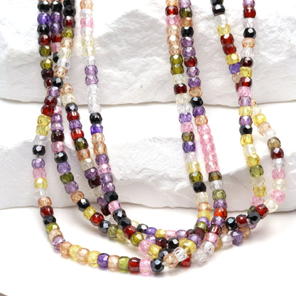 Cubic Zirconia 3mm Faceted Rondelles