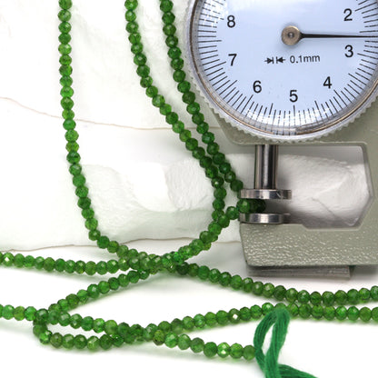 Green Chrome Diopside 2.5mm Faceted Rounds