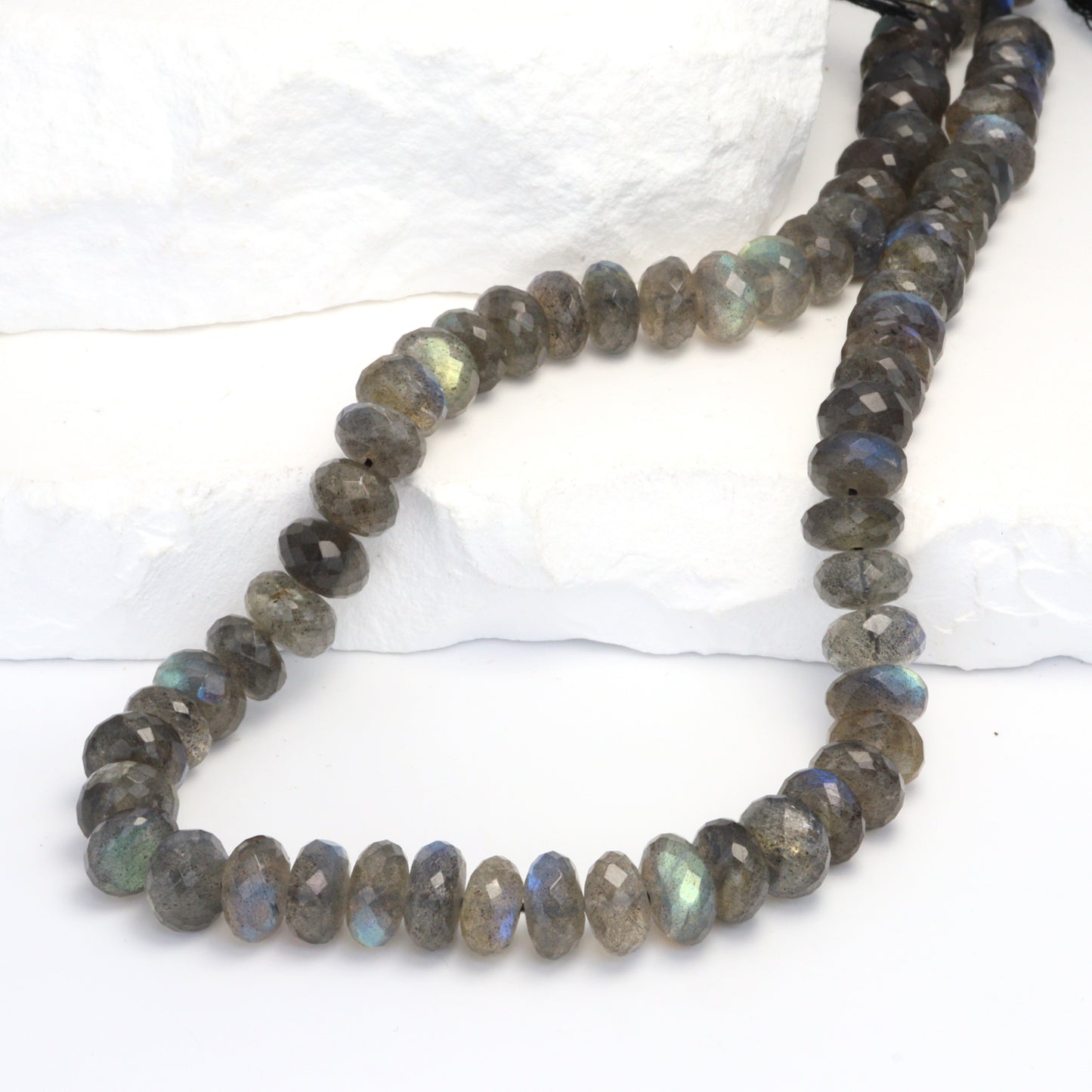 AA Blue Labradorite 8mm Faceted Rondelles