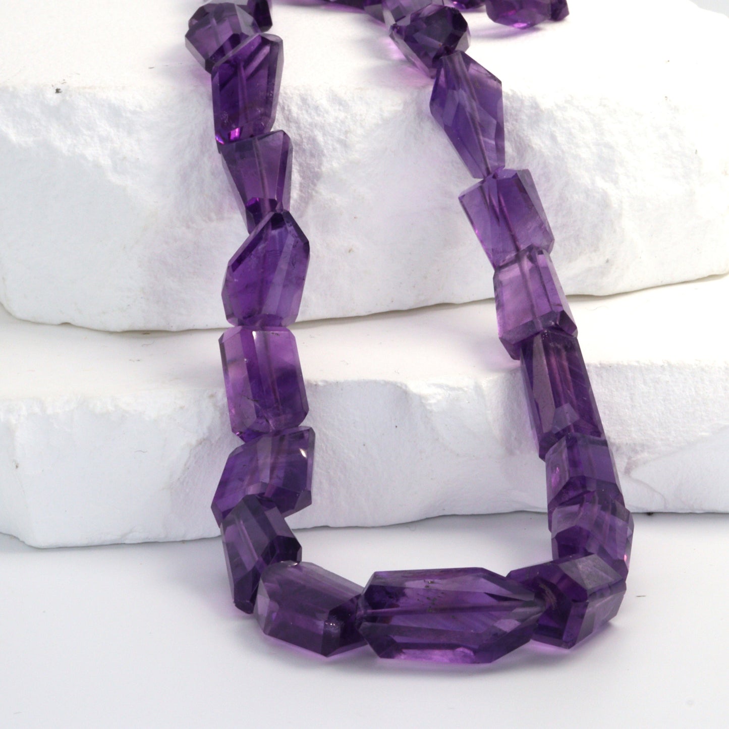 Purple Amethyst 10x8mm Faceted Nuggets