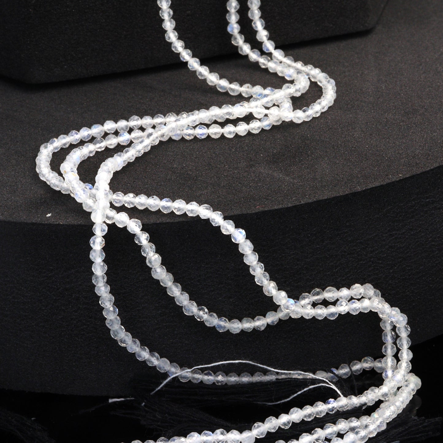 Rainbow Moonstone 2.5mm Faceted Rounds Bead Strand