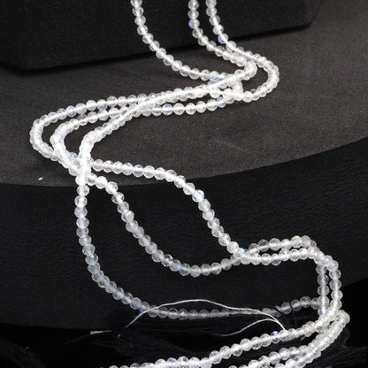 Rainbow Moonstone 2.5mm Faceted Rounds Bead Strand