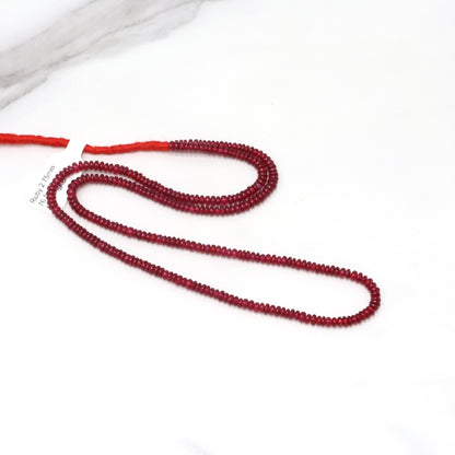 Red Ruby 2.75mm Smooth Rondelles