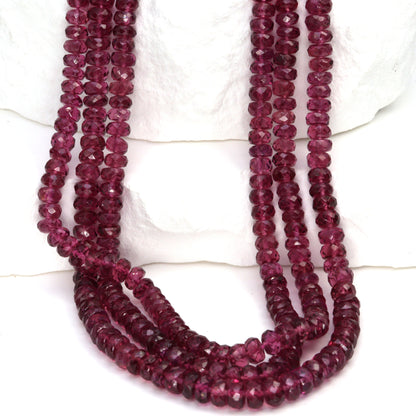 AAA Rhodolite Garnet 4mm Faceted Rondelles