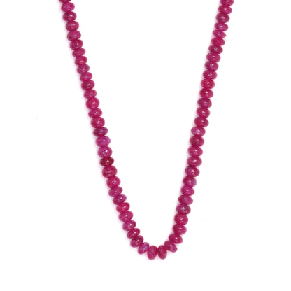 Pink Sapphire 3mm - 4mm Smooth Rondelles Bead Strand