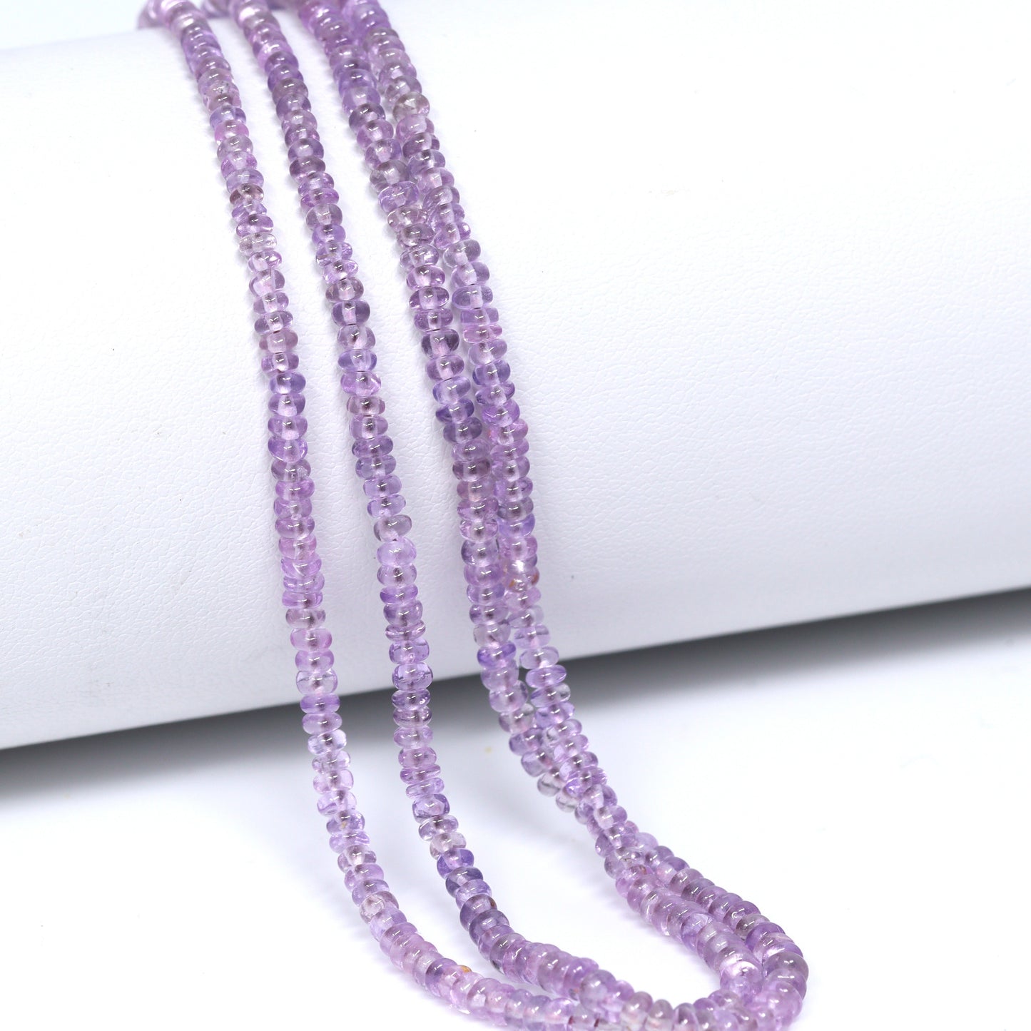 Purple Sapphire 2mm – 2.5mm Smooth Rondelles Bead Strand