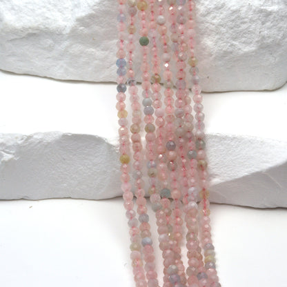 Pink Morganite 2.5mm Faceted Rounds