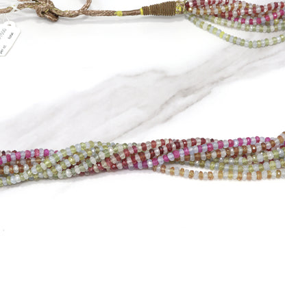 Multi Sapphire 3mm Faceted Rondelles