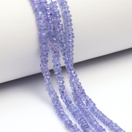 Blue Tanzanite 3mm Faceted Rondelles