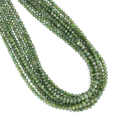 Green Diamond 1.7 Faceted Rondelles