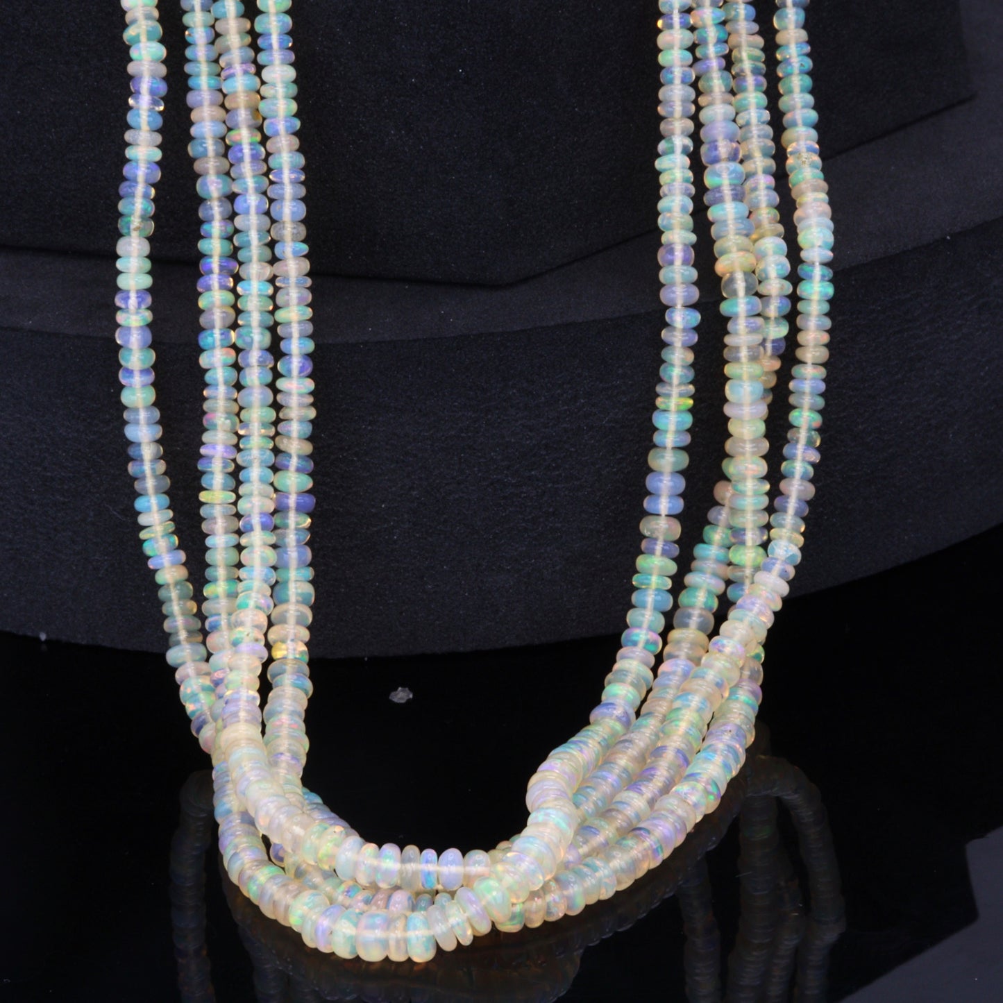 Yellow Ethiopian Opal 3mm Smooth Rondelles