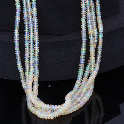 Yellow Ethiopian Opal 3mm Smooth Rondelles