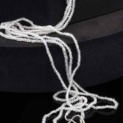 AA Blue Rainbow Moonstone 2mm Faceted Rondelles