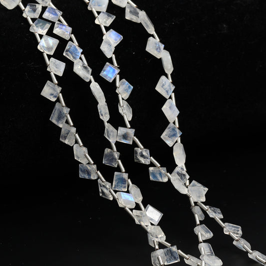Rainbow Moonstone 5mm – 6mm Faceted Squares Bead Strand