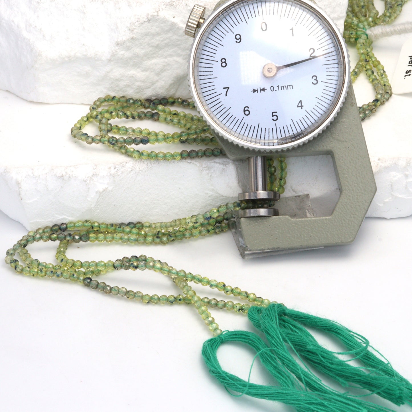 Ombre Green Sapphire 2mm Faceted Rounds