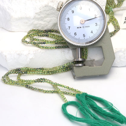 Ombre Green Sapphire 2mm Faceted Rounds