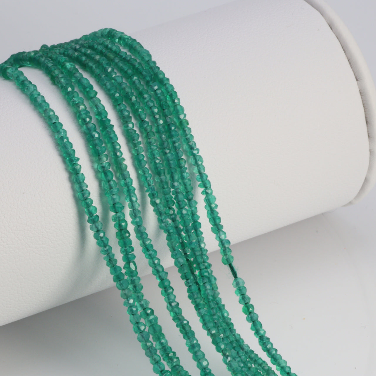 Green Onyx 2mm Faceted Rondelles