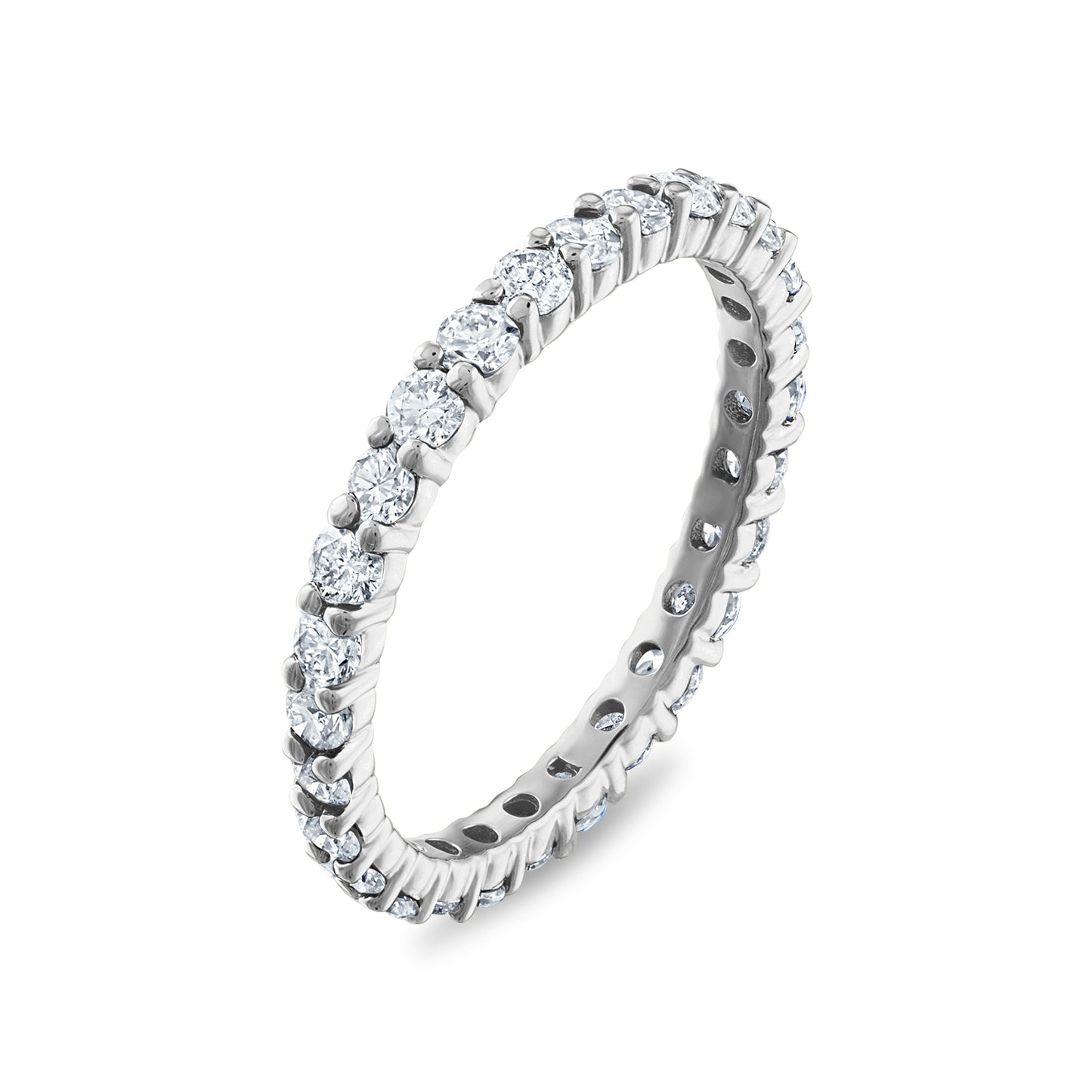 Shared Prong White Diamond Eternity Band
