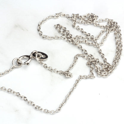 Sterling Silver Chain Necklace Cable Chain 925 Silver Necklace 1.2mm 18"