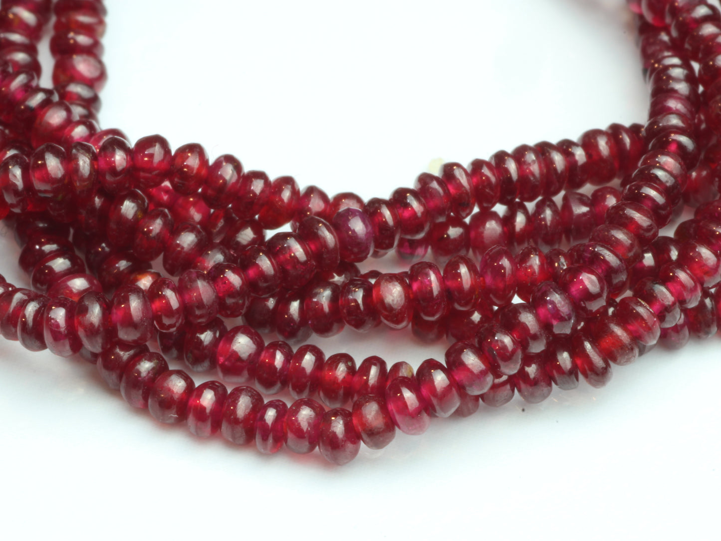 Red Ruby 2mm Smooth Rondelles