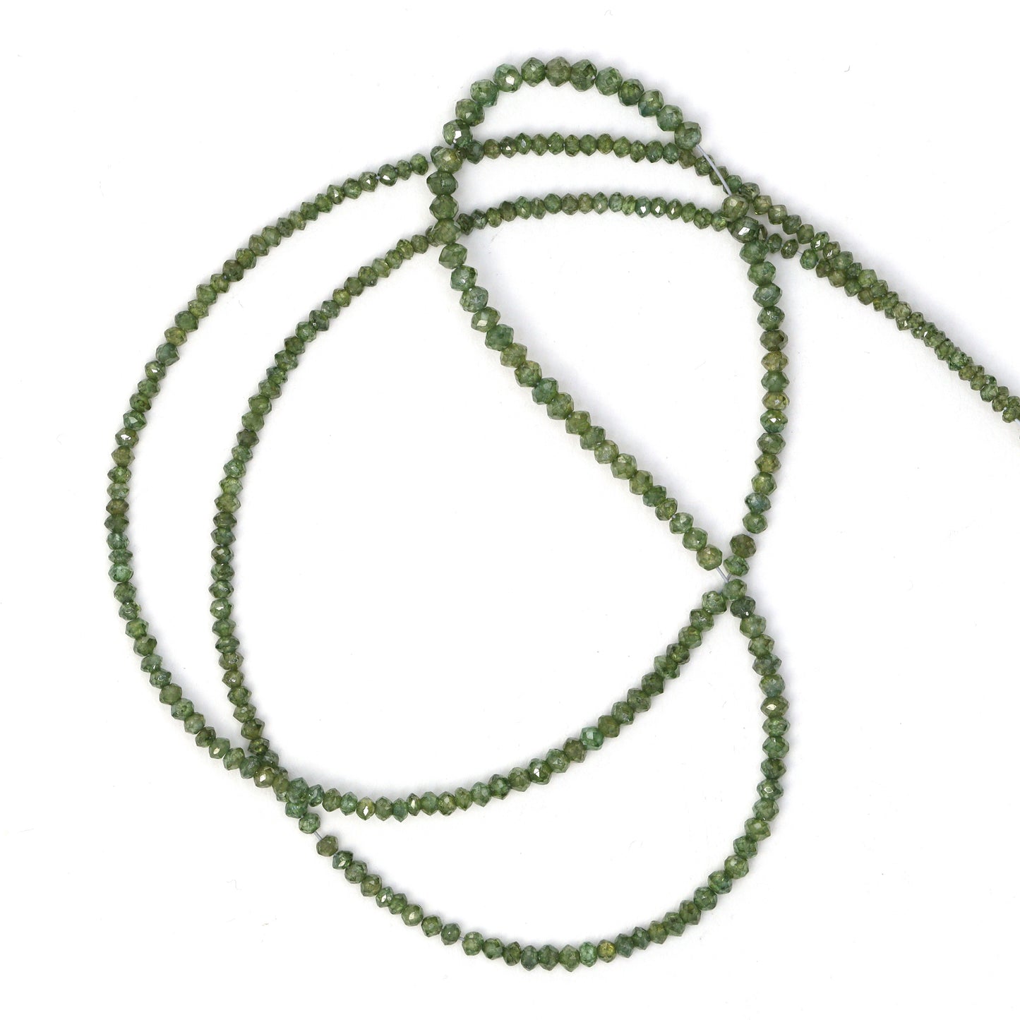 Green Diamond 1.4mm Faceted Rondelles