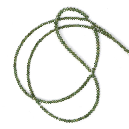 Green Diamond 1.4mm Faceted Rondelles