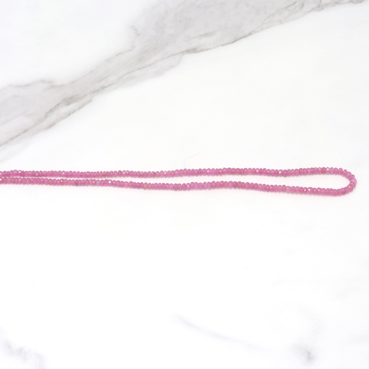 Pink Sapphire 3mm Faceted Rondelles