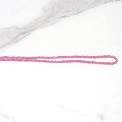 Pink Sapphire 3mm Faceted Rondelles