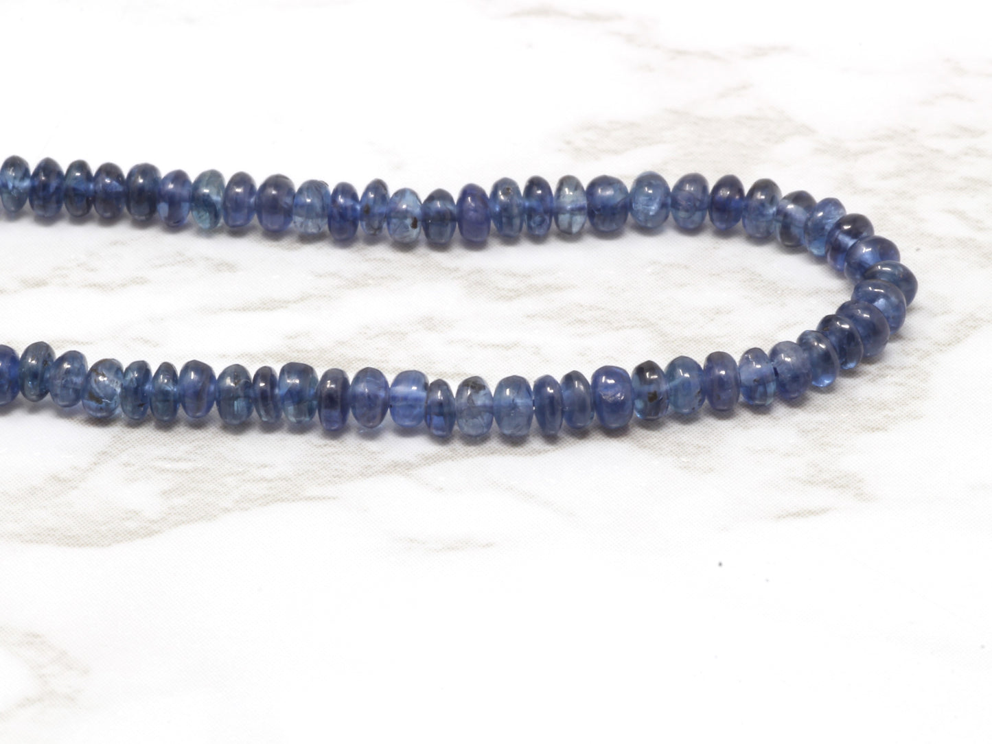 Navy Blue Sapphire 2.5mm Smooth Rondelles Bead Strand